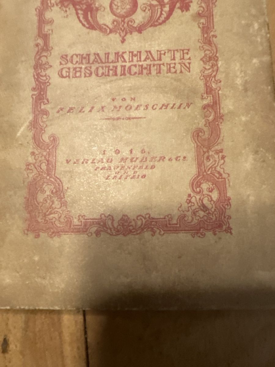 Libri: Uralt: Schalkhafte Geschichten. 1916 – Usato da Frauenfeld venduto da aluma14 1