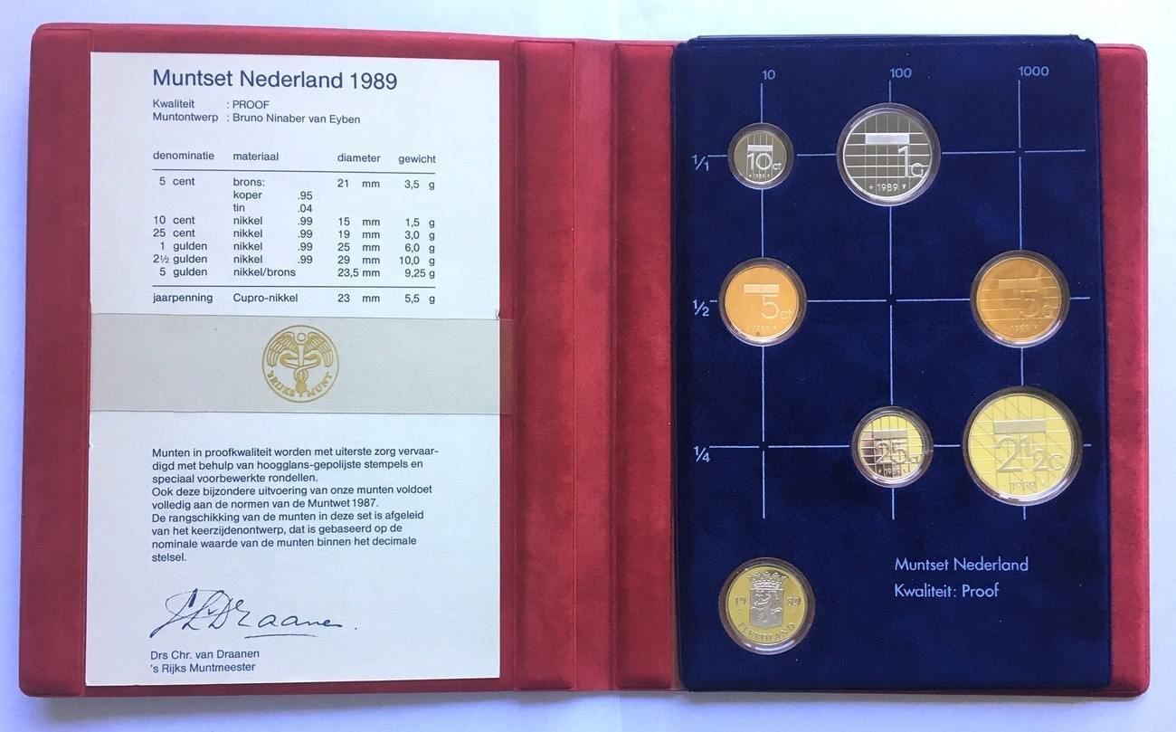 Tutti le monete: NL Holland KMS 1989 Polierte Platte PP – Usato da Riehen venduto da sesambestcoins2004