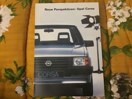 Opel Corsa Faltprospekt 12 Seiten Mai 1985