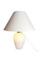 Vintage Italienische Tischlampe – Opalglas Swirl – 1970er