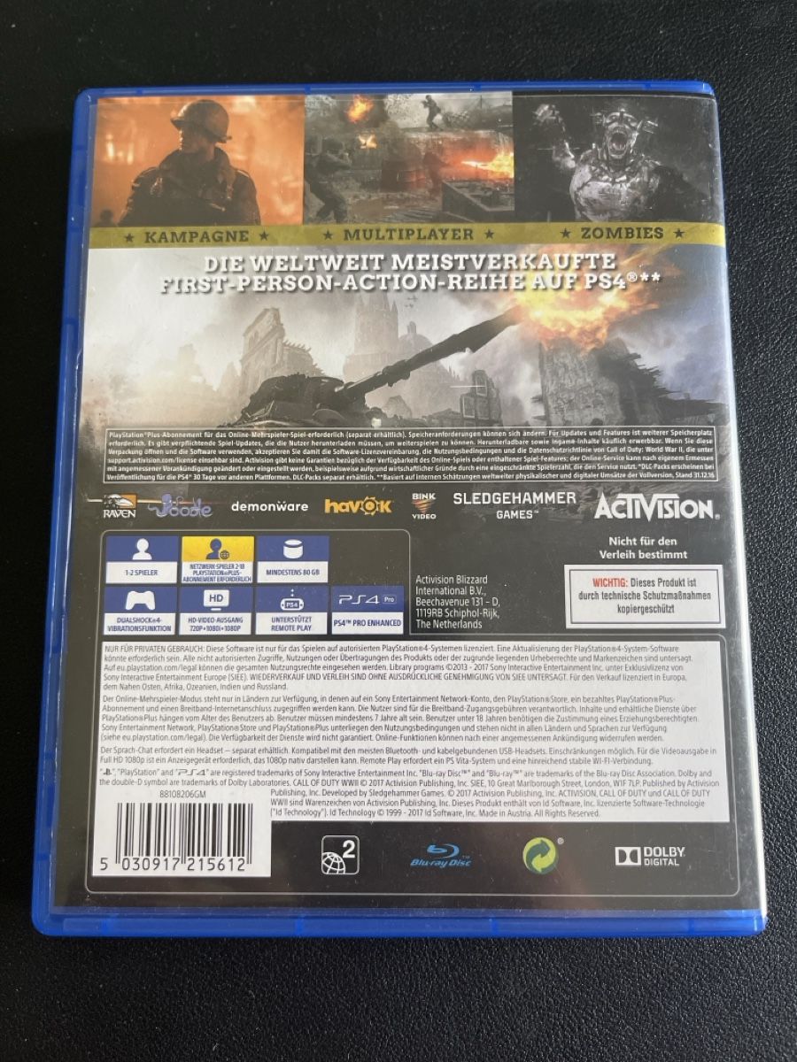 Giochi: PS4 Spiel Call of Duty COD WW2 – Usato da Ennetbaden venduto da Libero308 3