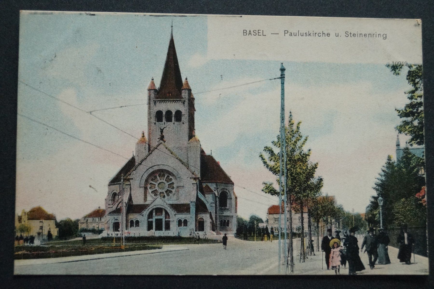 Ansichtskarten: AK Basel Pauluskirche und Steinenring – Gebraucht aus Böckten von Hansi36