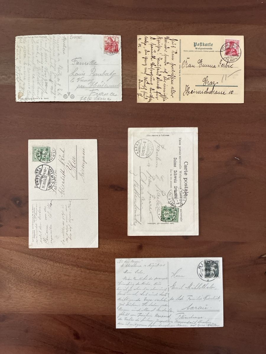 Cartoline postali: 10 Ansichtskarten Schweiz diverse von Basel – Usato da Oftringen venduto da Cla.vD.74 3