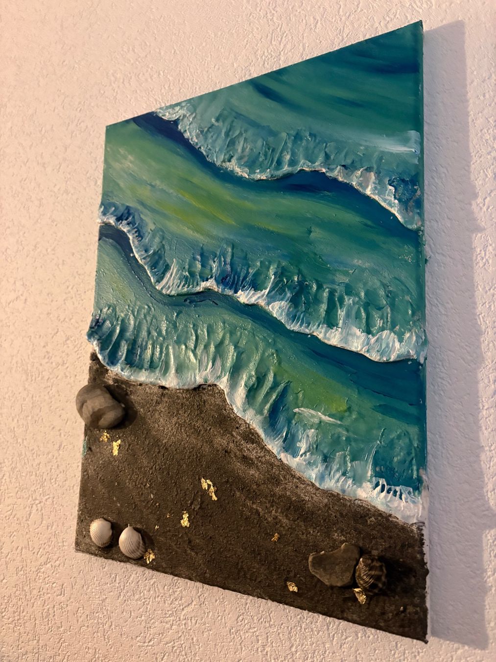 Foto & Immagini: selbst gemaltes Meerbild mit echten Muscheln – Usato da Zizers venduto da ame_tn5b