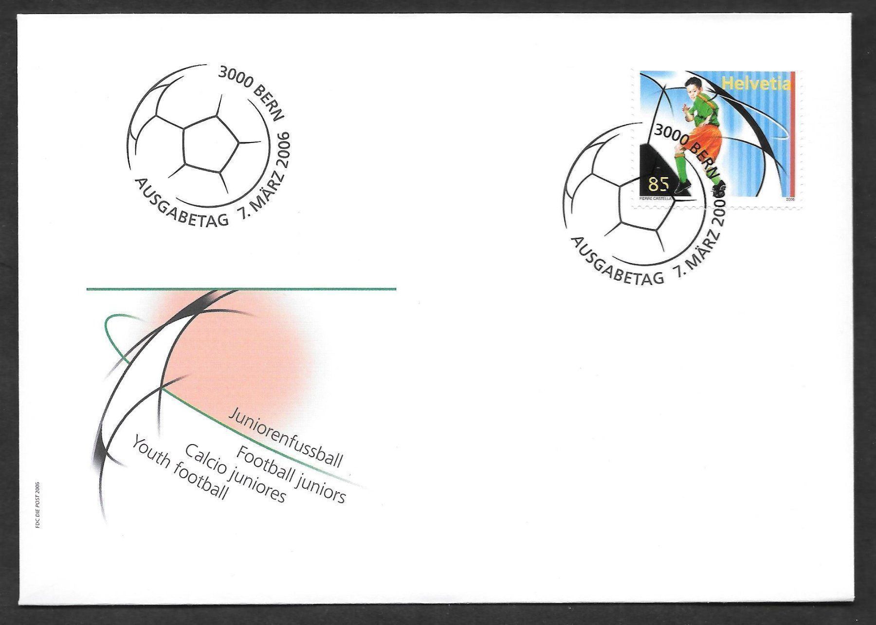 Tous les timbres: FDC 1195 Juniorenfussball ET Bern 7.3.2006 – Neuf (Voir description) à Olten par clotaldi
