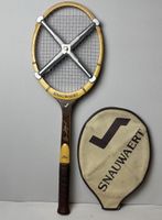 Raquette Tennis Vintage Snauwaert en bois Signée + Housse