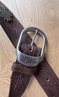 Gürtel Harley-Davidson Leder braun mit Prägung, ca. 110 cm