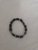 Bracelet calcédoine grise et onyx