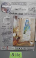 Schlaufenvorhang Dekoschal mit Raffhalter, 135 x 245 cm, 81k