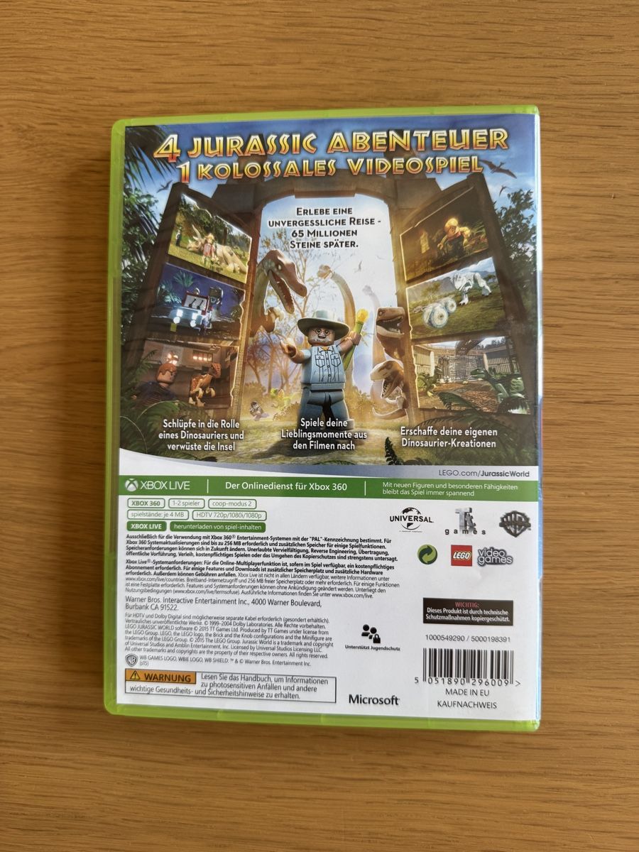 Lego Giochi: LEGO Jurassic World XBOX 360 Spiel  – Nuovo e nell'imballaggio originale da Liestal venduto da lea_j9xn 1
