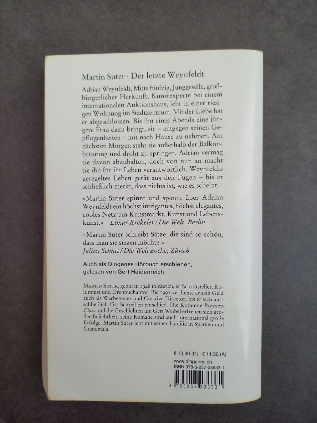Libri: Der letzte Weylfeldt - Martin Suter – Usato da Steinhausen venduto da Pharo2011 1