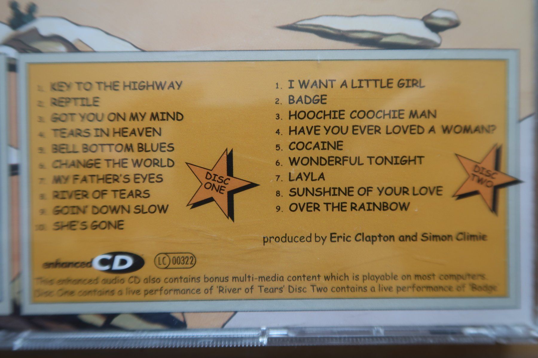 CD: ERIC CLAPTON - ONE MORE CAR ONE MORE RIDER - LIVE -  2x CD – Usato da Basel venduto da Patiscat 3