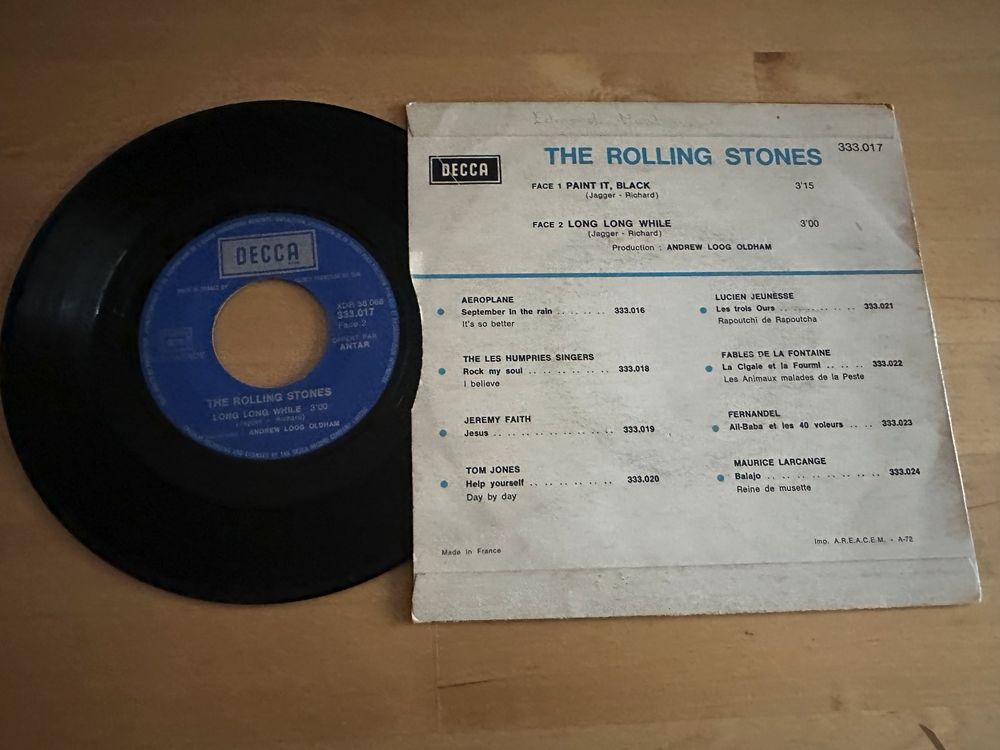 ROLLING STONES original Single Paint it black Frankreich (Gebraucht) in