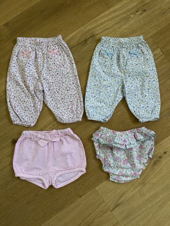 Lot de 4 culottes été bébé fille 12/24 mois en cotton