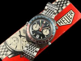 Heuer Autavia GMT Vintage Chronograph 1163 Cal11 42mm *U847