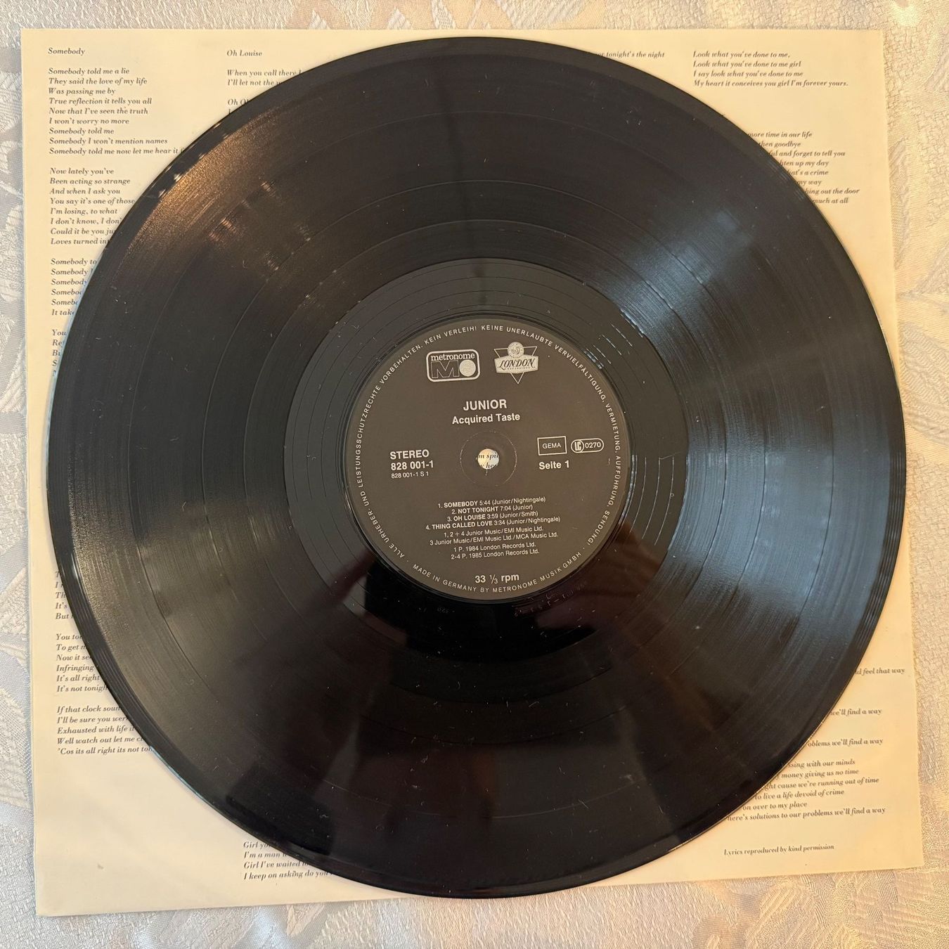 Dischi in vinile: JUNIOR - ACQUIRED TASTE – Usato da Zürich venduto da fehlton 2