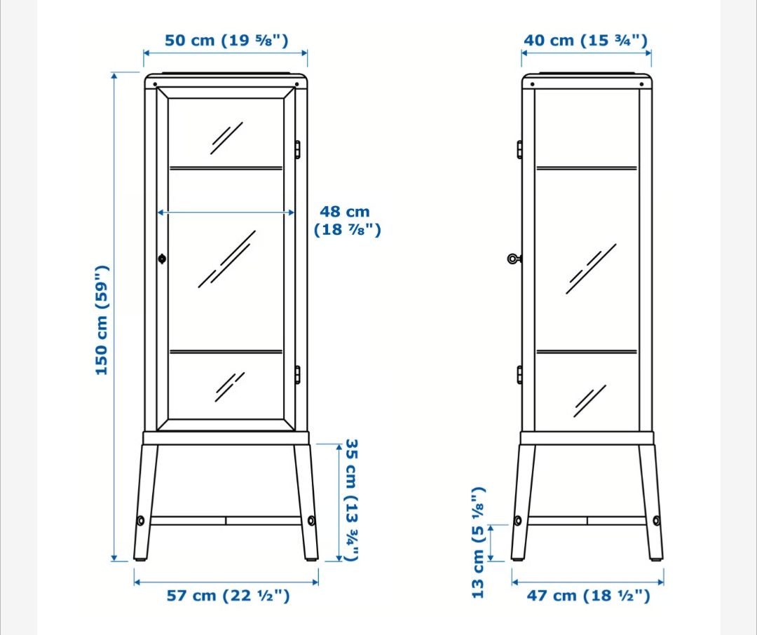 Ikea Vetrine: Vitrine Ikea "Fabrikör" grau – Usato da Galgenen venduto da Mattthemad 3
