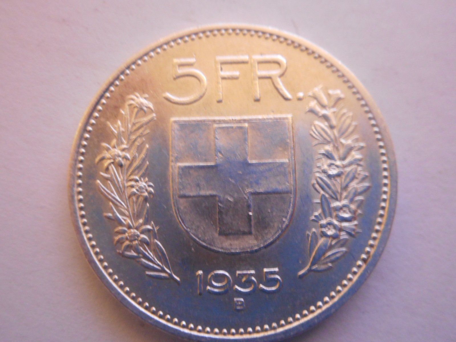 Alle Münzen: 5 Fr. 1935 silber – Gebraucht aus Kriegstetten von pizlad2010