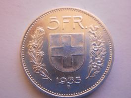 5 Fr. 1935 silber