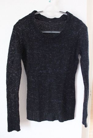 Schwarz -Glitzernder Pullover XS / S