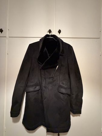 Giaccone Patrizia Pepe nero, interno pelo, taglia 48