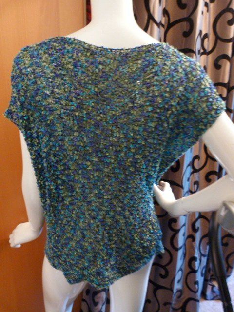 Pullover & Sweatshirts: Handgestrickter Pullover / Pullunder, Gr. 42, blau-grün % – Gebraucht aus Nunningen von Fashion-Ave51 1