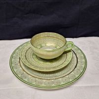 Versand möglich! Japanisch Tasse, Teller, Geisha Lithophane