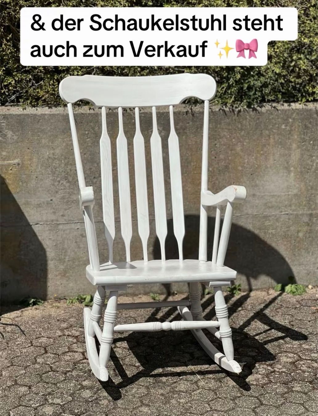 Stühle: Shaby Schauckelstuhl weiss – Gebraucht aus Therwil von ReLuWin7 2