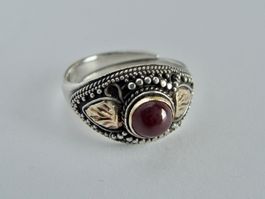 Vintage Ring Silber mit Rubin