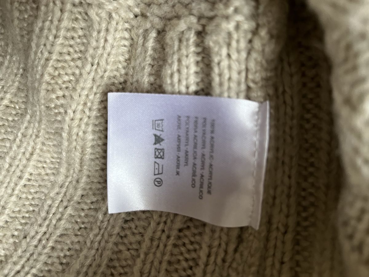 C&A Pullover & Sweatshirts: Pull long ajouré en maille beige en laine clockhouse M – Gebraucht aus Genève von Libellule477 3