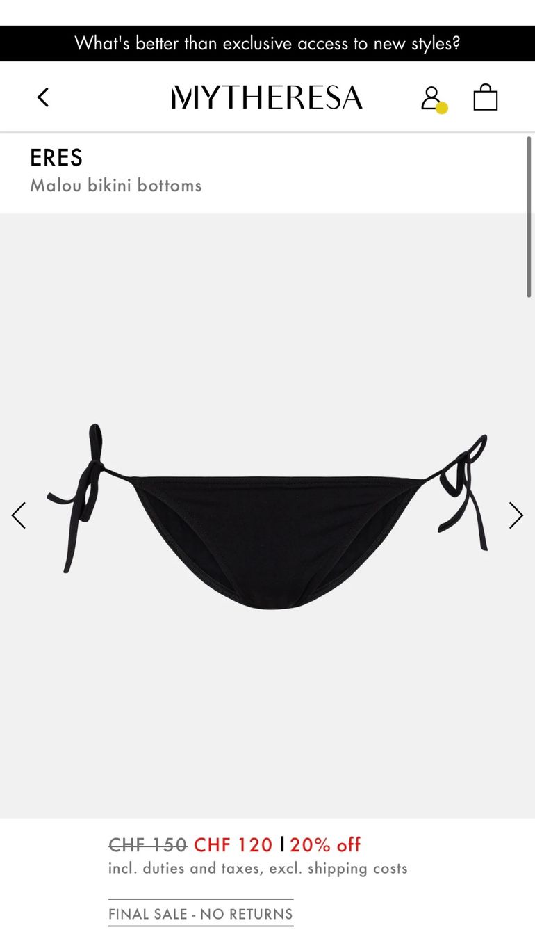 Costumi da bagno & Bikini: Eres Bikini Schwarz Gr. S/M wie neu – Nuovo (secondo la descrizione) da Lachen SZ venduto da dar_hjg9 7