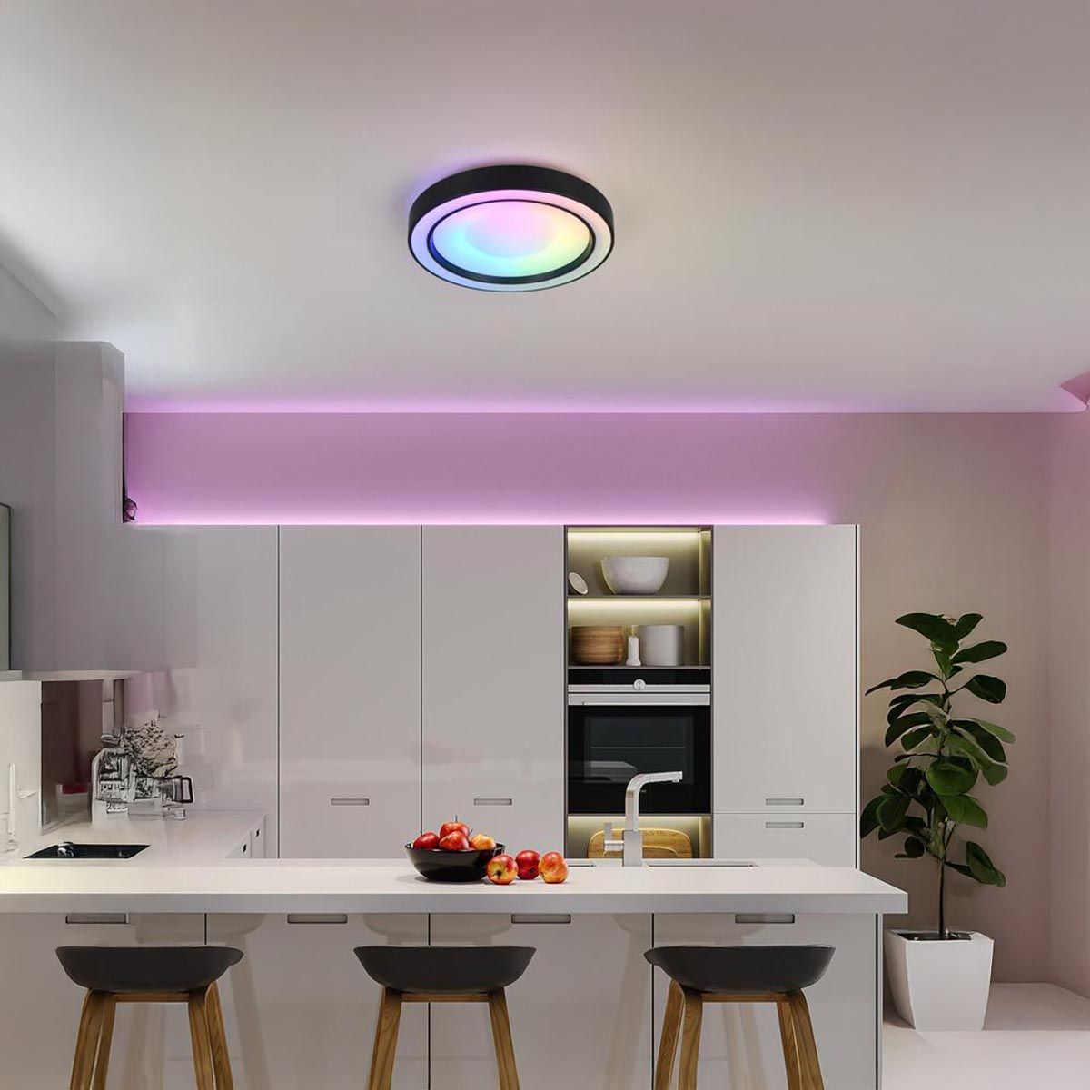Kronleuchter & Deckenlampen: LED Deckenleuchte, RGBW, Dimmer, 40 cm Ø – Neu (gemäss Beschreibung) aus Kreuzlingen von Smart-Light 1