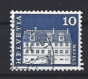 Tutti i francobolli: 1964- Baudenkmäler-Freuler-Palast Näfels – Usato da Schaffhausen venduto da poststamp