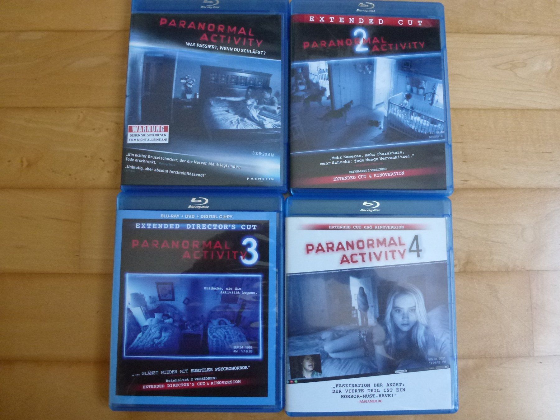 Tous les DVDs: Paranormal Activity 1-4 (4-Blu-Rays) – Neuf (Voir description) à Bern par Frebo