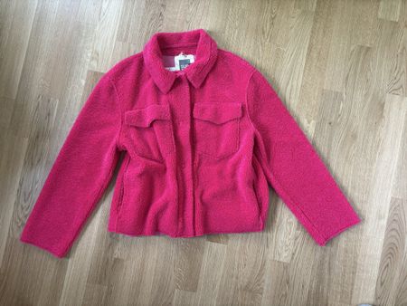 Pinke Teddy Jacke von Sur toi. Neu mit Etikett, Gr. M/L