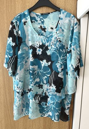 luftige Bluse Niederberger petrol-mint etc., speziell, EHG