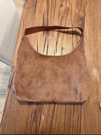 Handtasche braun Wildleder Optik gebraucht