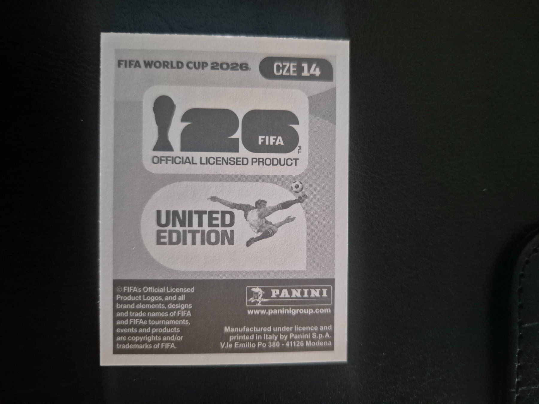 Panini Carte collezionabili: Panini WM 26 CZE 14 – Nuovo (secondo la descrizione) da Rorschacherberg venduto da AJ3108 1