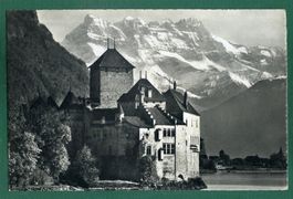 Château de Chillon et les Dents du Midi, 1952, gelaufen