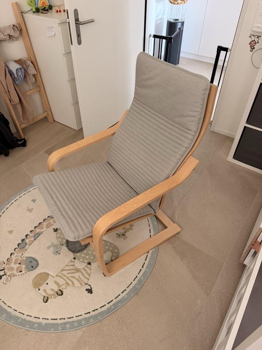 Ikea Poltrone: POÄNG Sessel, Birkenfurnier/Knisa hellbeige – Nuovo (secondo la descrizione) da Tobel venduto da SHDA