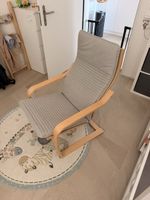 POÄNG Sessel, Birkenfurnier/Knisa hellbeige