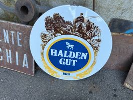 Haldengut Emailleschild Bier Brauerei Restaurant