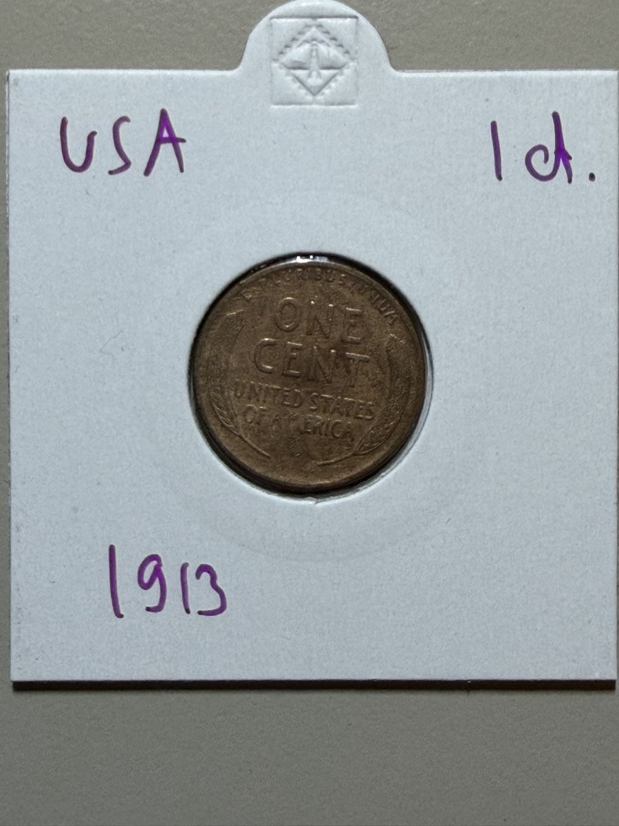 Tutti le monete: USA - 1 cent - 1913 – Usato da Payerne venduto da Mike1682