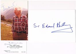 Edmund Hillary 1919-2008 John Hunt 1910-98 Autogramm Everest