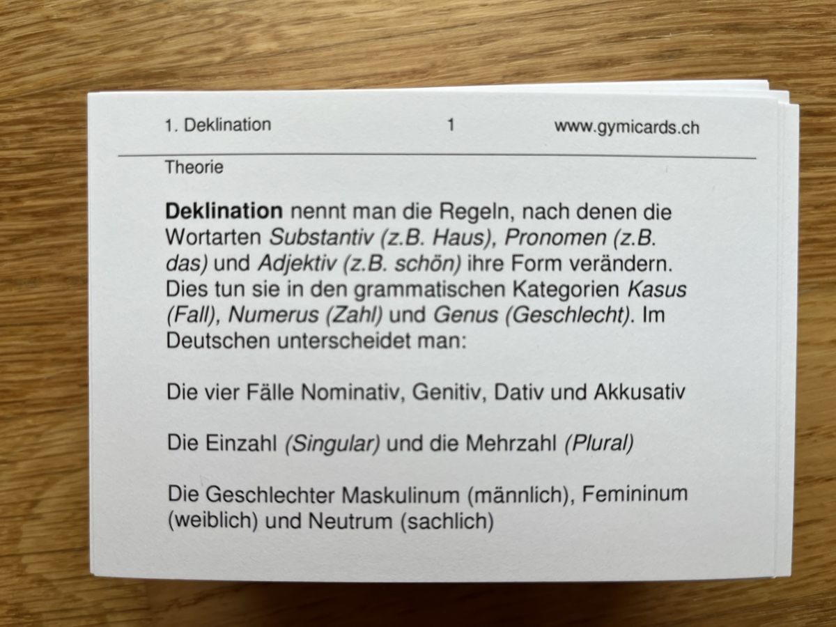 Libri: Gymicards Deutsch 6. Klasse – Usato da Zürich venduto da yeti044 2