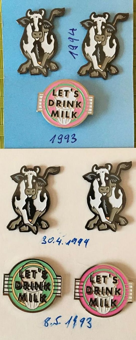 Placchette & Badge: 7 Pins - "Tag der Milch" 1993 & 1994 - Neu – Nuovo (secondo la descrizione) da Winterthur venduto da Green-Future