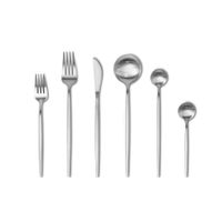 Besteckset aus Edelstahl - silbern - 24-teilig