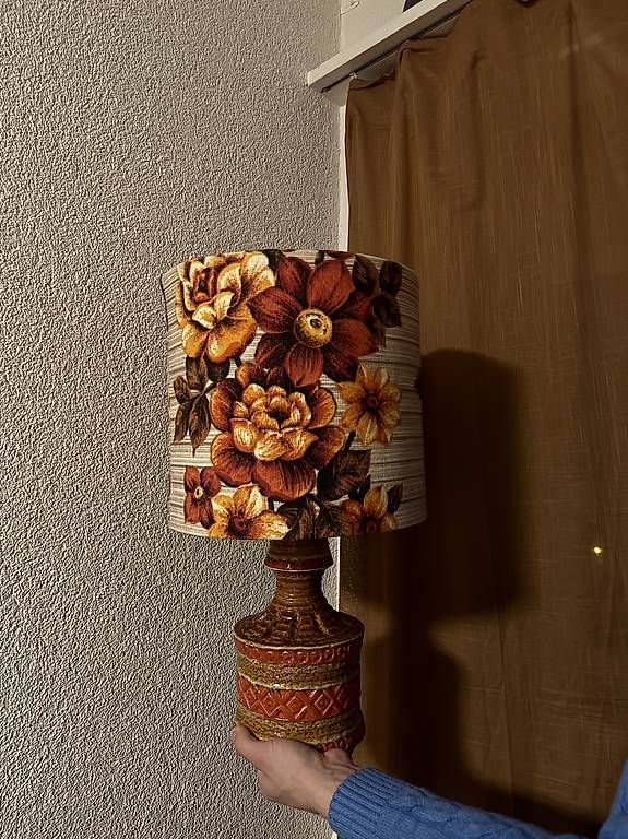Lampade: Vintage Lampe mit Blumenmuster – Usato da Liestal venduto da ves_q5rt 1