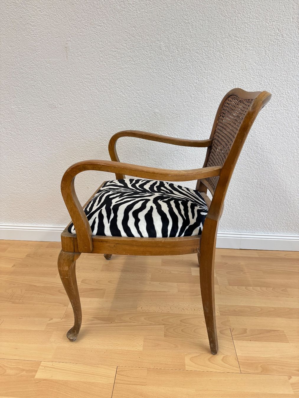 Sedie: Sessel, Chippendale-Stil mit Wiener Geflecht & Zebra-Muster – Usato da Horgen venduto da Grizzly83 3