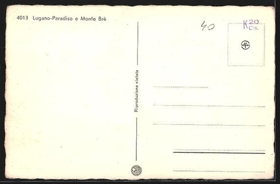 Cartes postales: Lugano-Paradiso, Ortsansicht mit Monte B – D'occasion à Berlin par bartko-reher 1